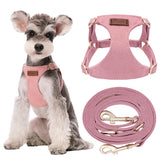 Puppytie harnais petit chien rose, confort léger pour balades sans tirage