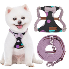 Harnais Puppytie sans tirage pour petit chien, confort et liberté.