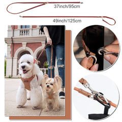 Laisse multifonction double longueur pour promenades flexibles.