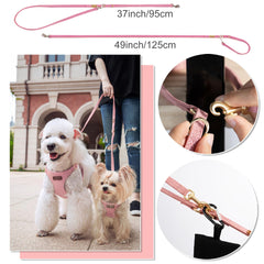 Puppytie longe double avec deux longueurs pour promener deux chiens