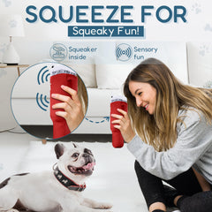 PUPROAR jouet peluche avec sifflet pour chiot, couleur rose.