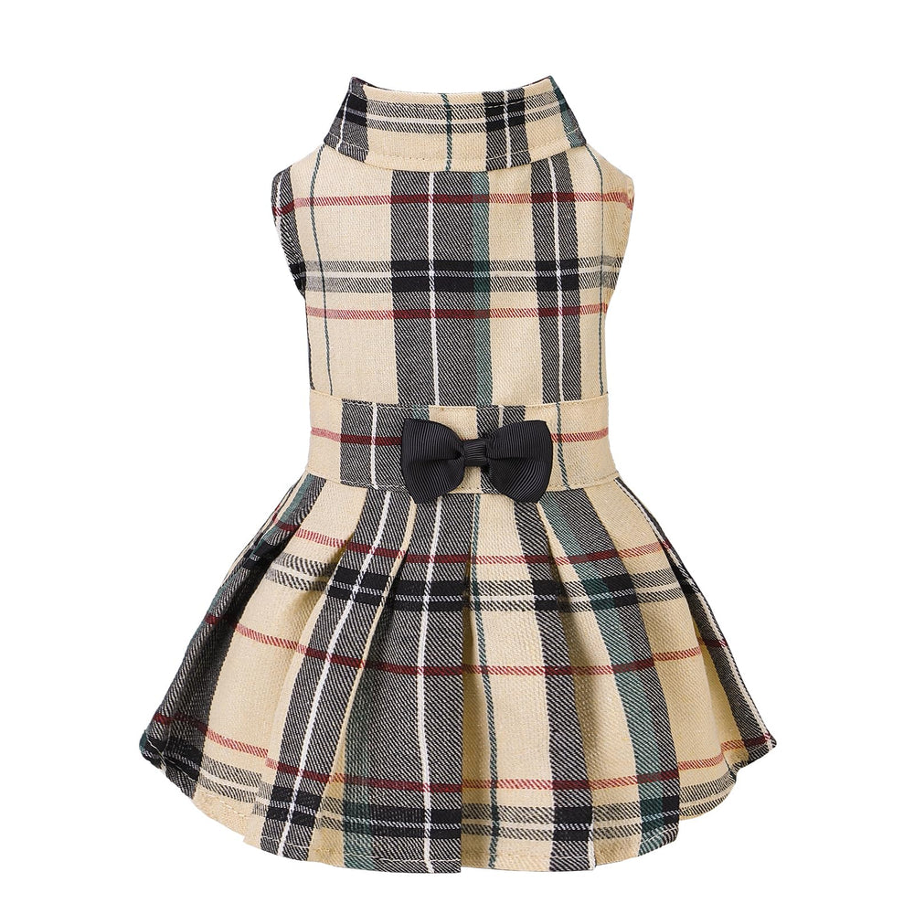 Robe PUPTECK pour chien à carreaux classiques, aperçu avant, élégant et confortable.