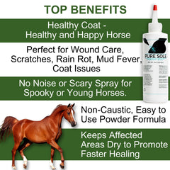 Pure Sole Poudre soin peau moisissure cheval autour du sabot
