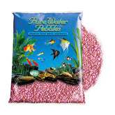 Pure Water Pebbles gravier néon rose pour aquarium, couleur durable et sans danger pour poissons.