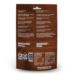 Sans additifs: PureBites Dinde Séchée pour chien.