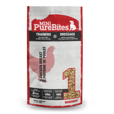 PureBites Mini emballage montrant une source unique de protéine pour l'entraînement.