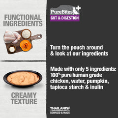 PureBites Plus Squeezables, ingrédients-5 : formule simple pour un goût apprécié.