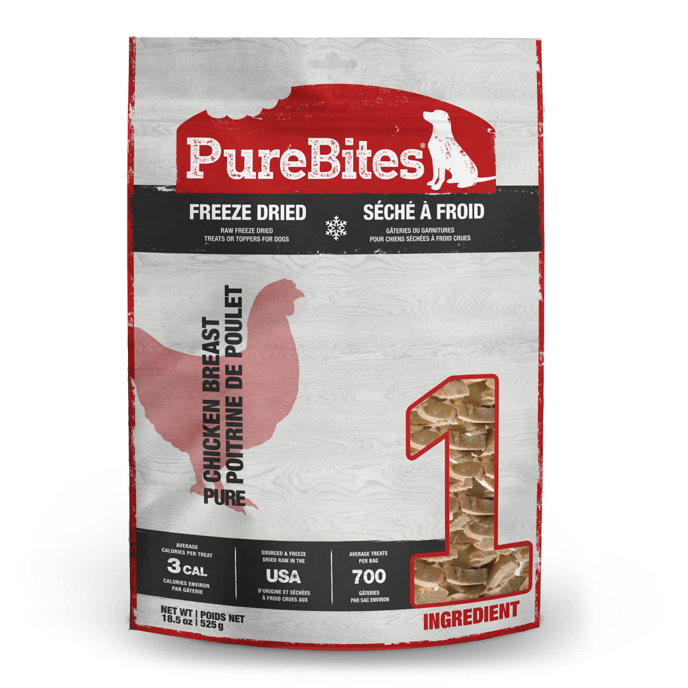 PureBites poulet lyophilise, friandise simple pour chien ingrédient unique