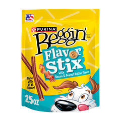 Purina Beggin’ Flavor Stix bacon et beurre d’arachide entiers, friandise complète pour récompenser votre chien.