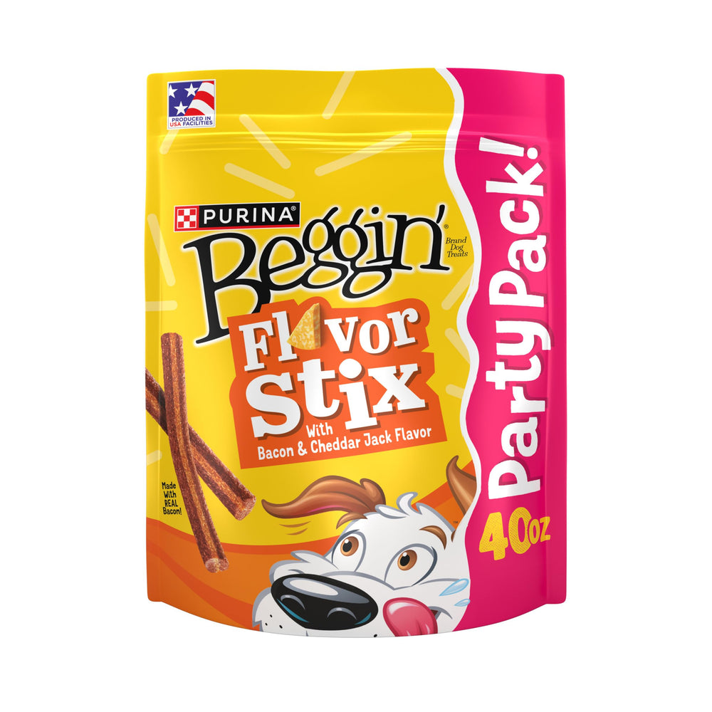 Purina Beggin’ Flavor Stix bacon et cheddar jack, friandises moelleuses pour chien