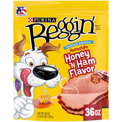 Purina Beggin’ Homestyle miel et jambon, sachet appétissant pour récompenser.