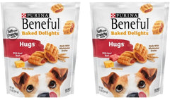 Purina Beneful Baked Delights Hugs: morceaux croquants avec cœur moelleux, récompense idéale.