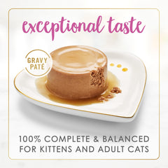 Purina Fancy Feast – sauce onctueuse, pâte savoureuse qui attire l'appétit.