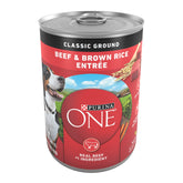 Purina One boeuf et riz brun: entrée humide pour chiens actifs et musclés