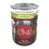Purina ONE boîte poulet-canard en sauce, riche en protéines pour chien adulte