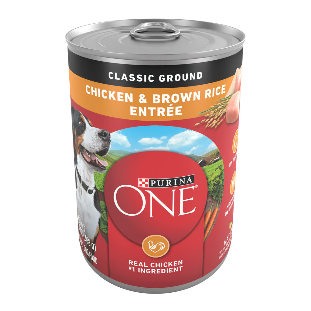 Purina One Classic image montrant premier ingrédient poulet pour muscles actifs.