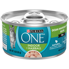Purina ONE Indoor Advantage poisson blanc et riz, pâté soutenant les muscles.