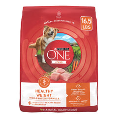 Purina ONE Plus Poids Santé: croquettes visibles; soutien musculaire potentiel.