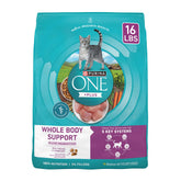 Purina ONE Plus, sac d'aliment sec chat poulet 16 lb, prêt à stocker et savoureux.