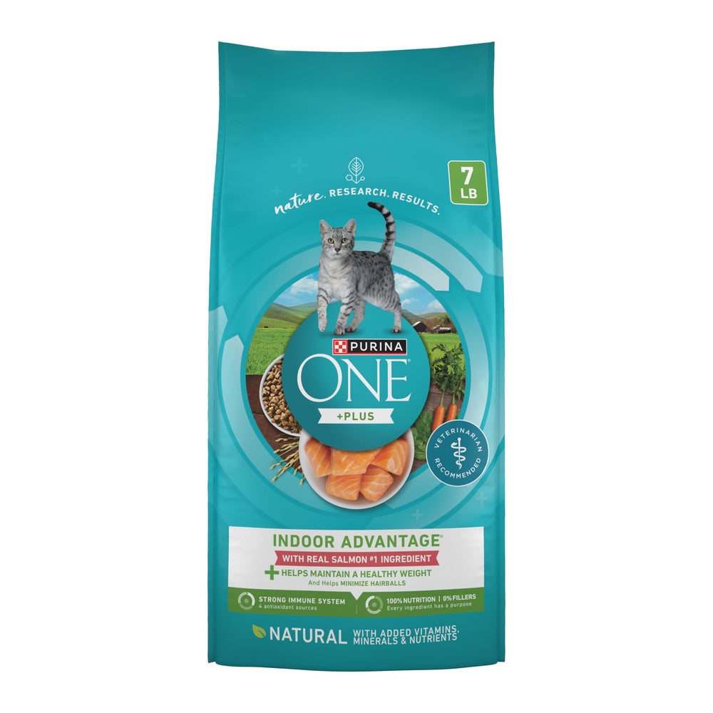 Purina ONE saumon réel – croquettes intérieur apport protéique pour muscles forts