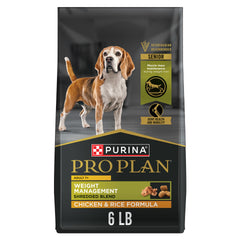 Purina Pro Plan Adulte 7 Plus: croquettes contrôle du poids pour chien senior au poulet et riz.