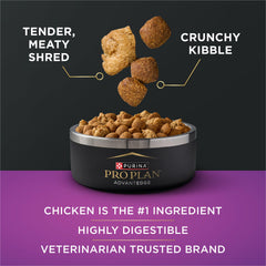 Purina Pro Plan AdvantEDGE poulet ingredient cle pour digestibilité potentielle.