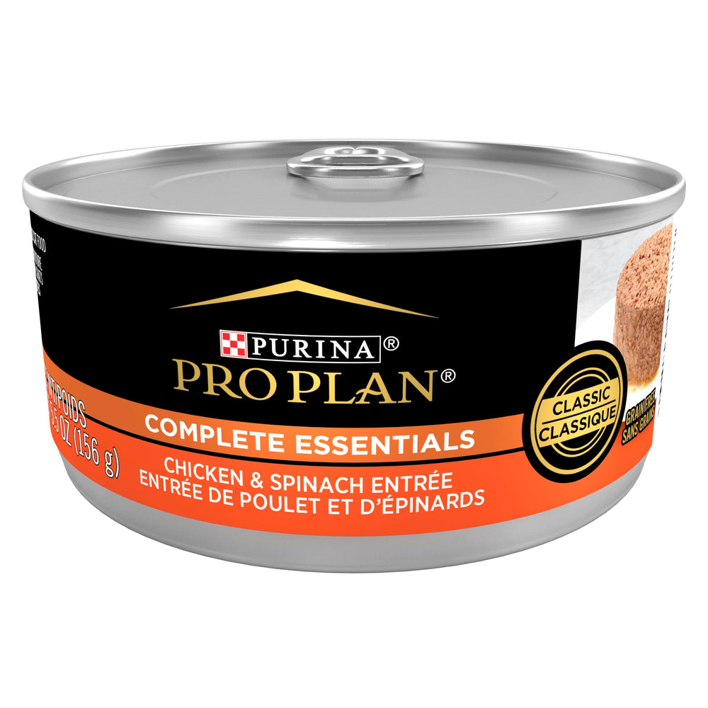 Purina Pro Plan Chat – pâté poulet et épinards, texture onctueuse pour repas appétissant.