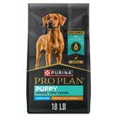 Purina Pro Plan chiot grande race : sac croquettes poulet et riz pour démarrage équilibré.