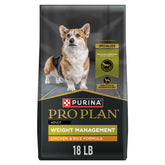 Purina Pro Plan croquettes poulet et riz en sac 18 lb pour le contrôle du poids.