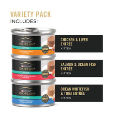 Purina Pro Plan Développement Chaton Favoris – conserve thon pâté offre texture humide et appétence.