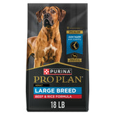 Purina Pro Plan Grande croquettes boeuf riz, idéale pour grands chiens.