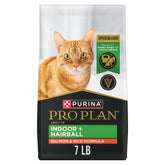 Purina Pro Plan Hairball Management – sachet chat intérieur saumon et riz, nutrition adaptée.