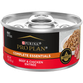 Purina Pro Plan haute protéine, sauce boeuf-poulet, pour chats actifs.