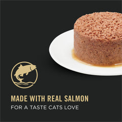 Purina Pro Plan Pâté saumon et riz brun, boîte à ouverture pression prête à servir.