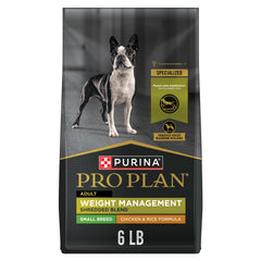 Purina Pro Plan Petit Chien croquettes emiettees poulet et riz, texture appétente.
