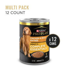 Texture appétente Purina Pro Plan pour chiens âgés 7+ poulet et riz en conserve