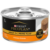 Purina Pro Plan SENIOR pâté poulet, boîte ouverte, goût apprécié par les chats seniors