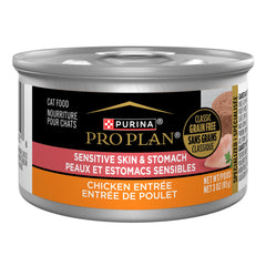 Purina Pro Plan pate poulet pour peau et estomac sensibles, soutien digestion.