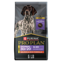 Purina Pro Plan Sport 30/20 Saumon et Riz – sac 2,7 kg, alimentation pour chien actif.