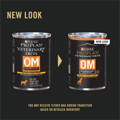 Purina Pro Plan OM, portions humides riches en protéines soutenant la masse maigre.