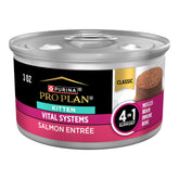 Purina Pro Plan Vital Systems Saumon chaton - entrée en boîte, favorise protéines élevées et goût saumon.