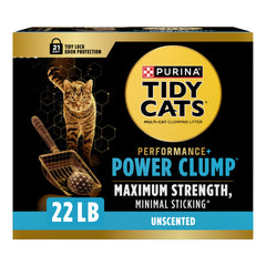 Boîte Purina Tidy Cats Performance Plus 22 lb, pratique pour un entretien simple du bac à litière.
