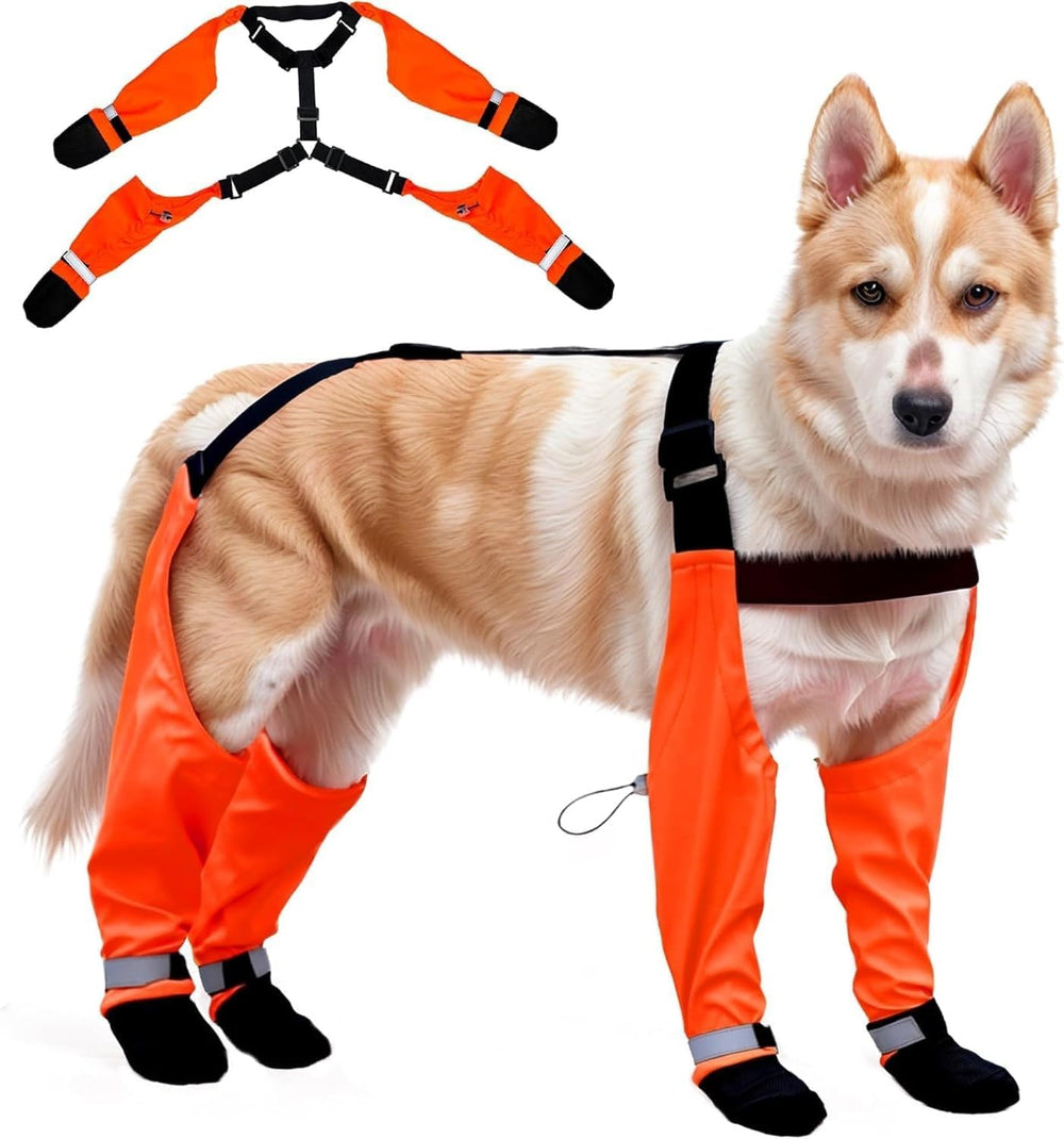 PurrHug bottes chien suspendues impermeables offrant une stabilite sur terrains mouilles.