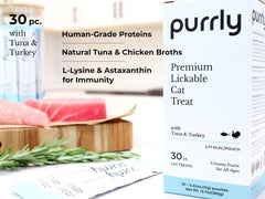 Purrly bouillon naturel poulet poisson apporte hydratation et arôme séduisant.