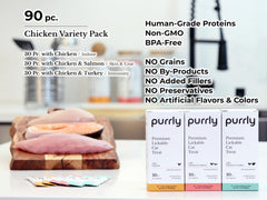 Purrly Sachet Purée Chat : arôme invitant et portion pratique pour le snack.