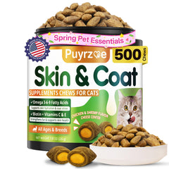 Puyrzoe chat soin peau poil, bouteille pratique pour le quotidien.