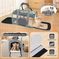 Pykesaly porte-chat avec accès supérieur pratique pour les contrôles vétérinaires.