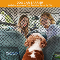Barrière en maillage Q-DDOIT pour voiture, ventilation et sécurité animale.