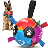 QDAN balle-football-chien 8 pouces, jouet interactif avec poignée pour jeux dynamics