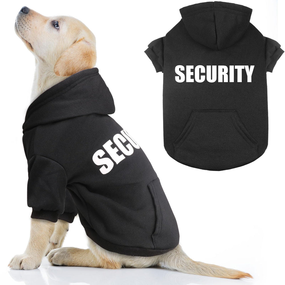 QDYU hoodie chien capuche-devant impression SECURITE, confort quotidien.